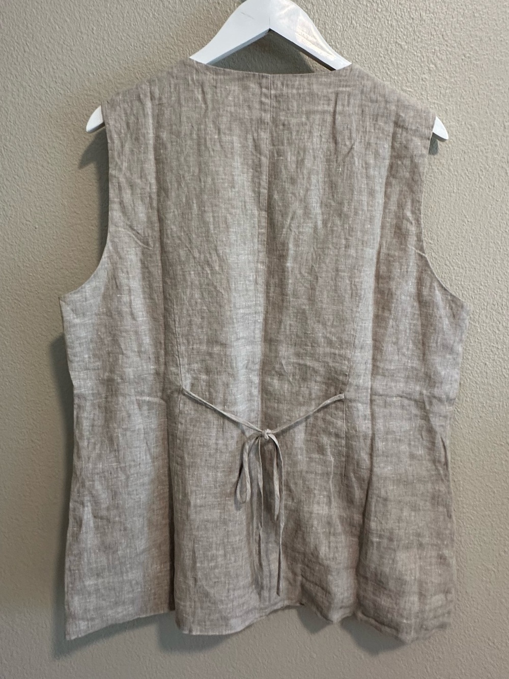 ☀️ New! QUINCE 100% European Linen Longline Vest in Flax - Picture 8 of 16
